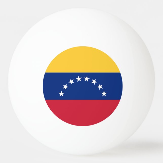 Fahne Venezuela Tischtennisball (Vorderseite)