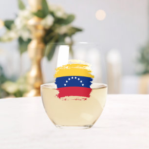 Fahne Venezuela Weinglas Ohne Stiel