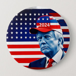 Fahne von Donald Trump 2024 Button