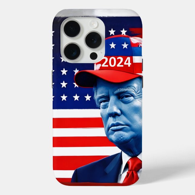 Fahne von Donald Trump 2024 Case-Mate iPhone Hülle (Rückseite)