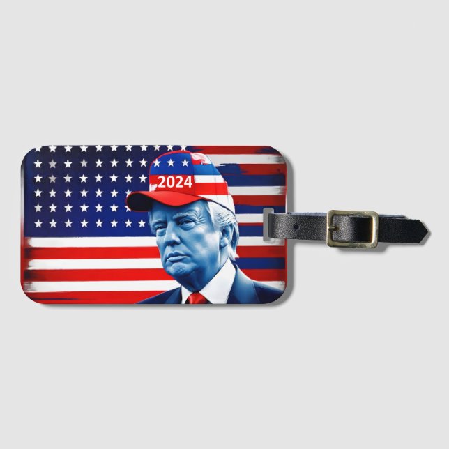 Fahne von Donald Trump 2024 Gepäckanhänger (Vorderseite (Horizontal))