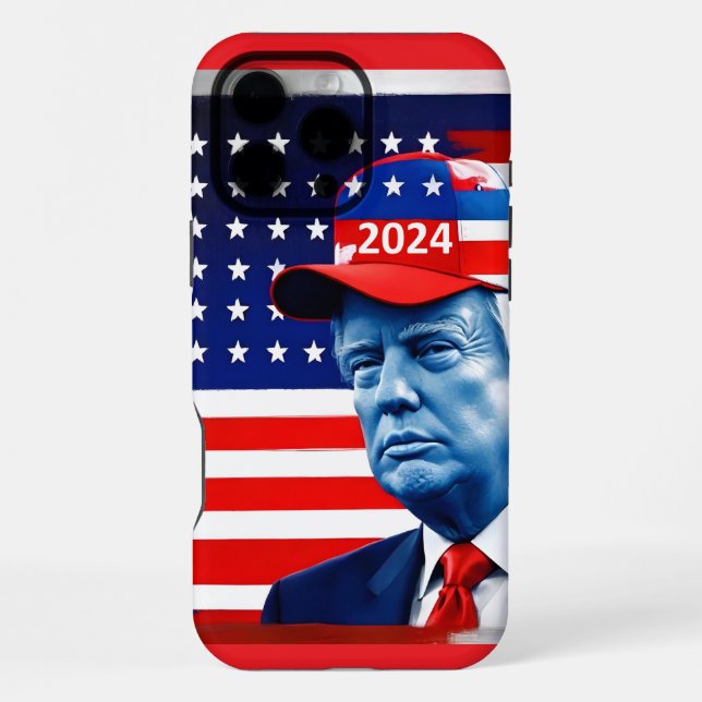 Fahne von Donald Trump 2024 iPhone Hülle (Rückseite)
