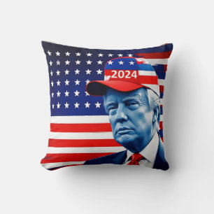 Fahne von Donald Trump 2024 Kissen