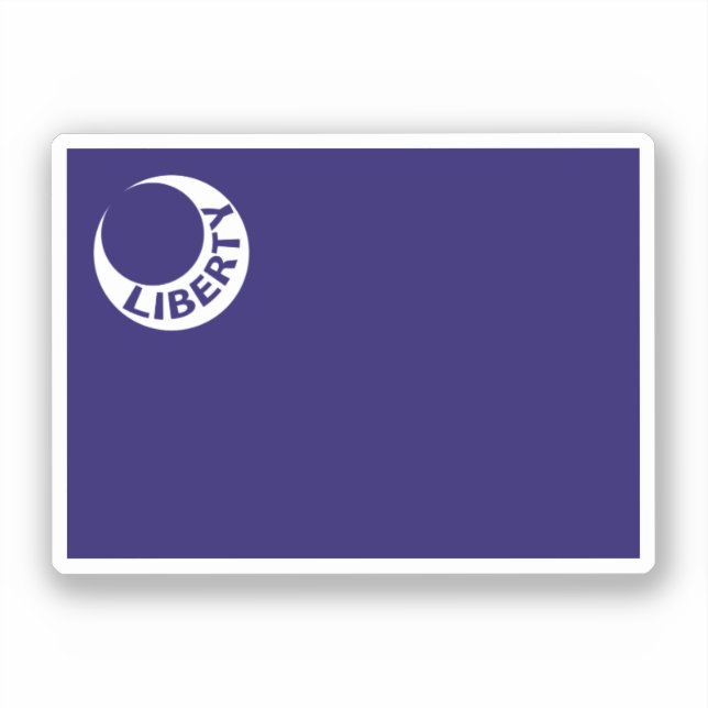 Fahne von Fort Moultrie, South Carolina. Aufkleber (Vorderseite)