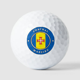 Fahne von Madeira und Text Golfball