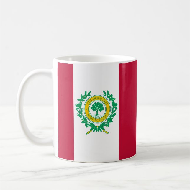 Fahne von Raleigh, North Carolina Coffee Tasse (Links)
