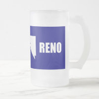 Fahne von Reno, Nevada Mattiert Glass Beer Tasse