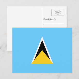 Fahne von Saint Lucia, Fahne von Saint Lucia Postkarte
