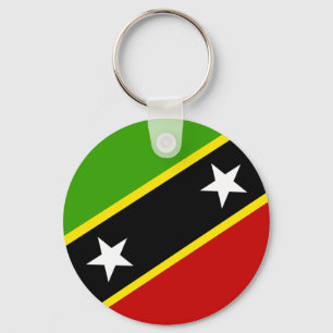 Fahne von St. Kitts und Nevis Schlüsselanhänger