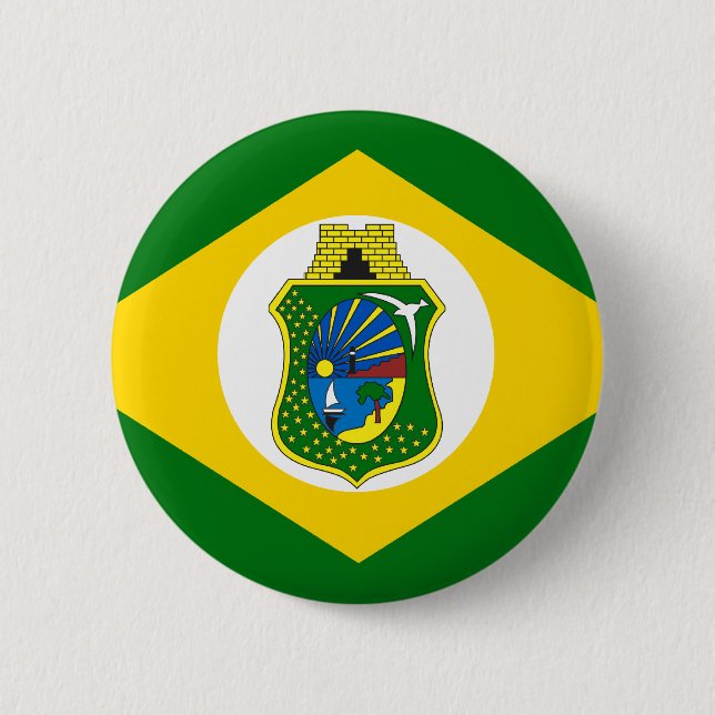Fahne wird Brasilien Zu Abend essen Button (Vorderseite)