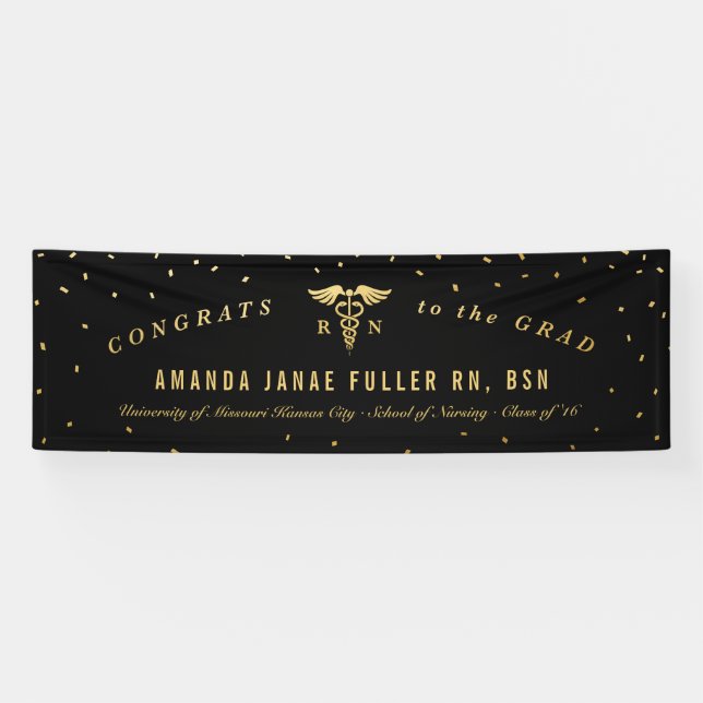 Fahnen-Dekoration für pflegenAbschluss-Party Banner (Horizontal)