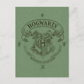 Fahnen-Wappen Harry Potter | Hogwarts Postkarte