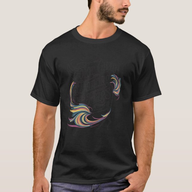Fahnenschwenken mit Flaggen T-Shirt (Vorderseite)