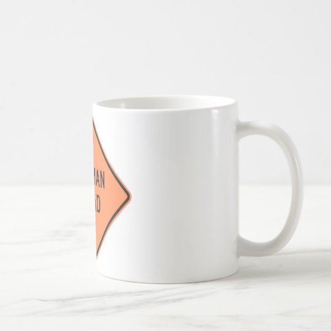 Fahnenträger-voran Landstraßen-Zeichen Tasse (Rechts)