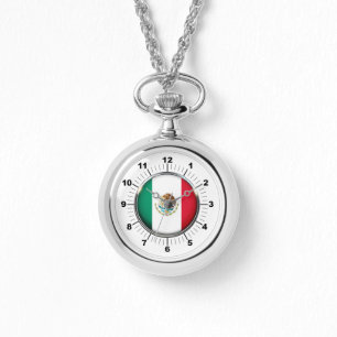 Fahnenwraparound Silver Watch in Mexiko Armbanduhr