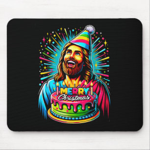 Fahr Jesus, es ist dein Geburtstag Lustiger Jesus Mousepad