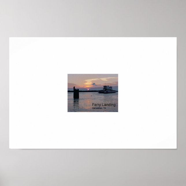 Fähranlandung, Galveston TX Poster (Vorne)
