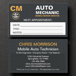 Fahrausweis für das mobile mechanische Auto Terminkarte