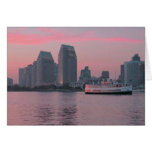 Fähre bei San Diego Sunset