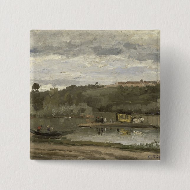 Fähre Camille Pissarros | bei Button (Vorderseite)