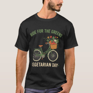 Fahre für den Grünen Vegetarier-Tag Fahrrad Vegeta T-Shirt
