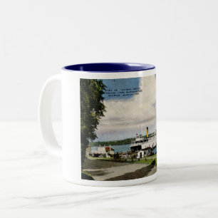 Fähre, Lake Washington, Seattle Vintage Zweifarbige Tasse