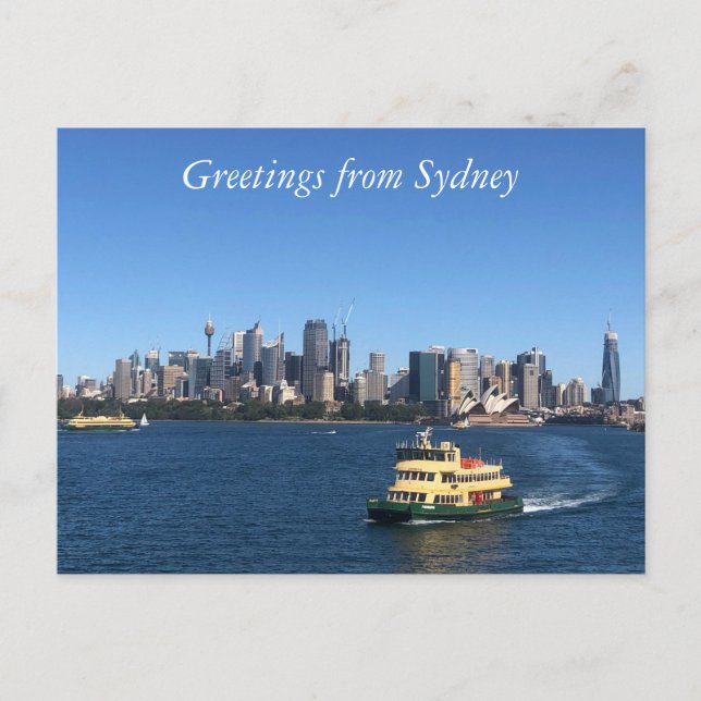 Fähre nach Sydney Postkarte (Vorderseite)