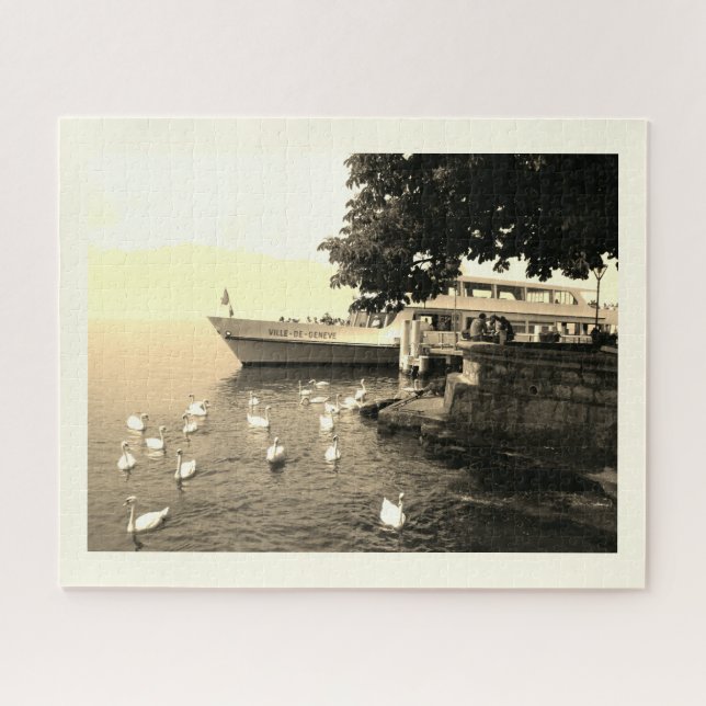 Fähre nach Vevey, Genfersee Puzzle (Horizontal)