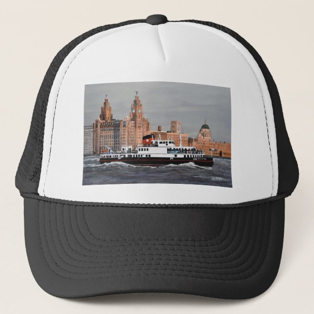 Fähre, Überquerung des Mersey.JPG Truckerkappe (Vorderseite)