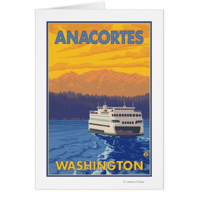 Fähre und Berge - Anacortes, Washington (Vorne)