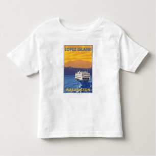 Fähre und Berge - Lopez-Insel, Washington Kleinkind T-shirt