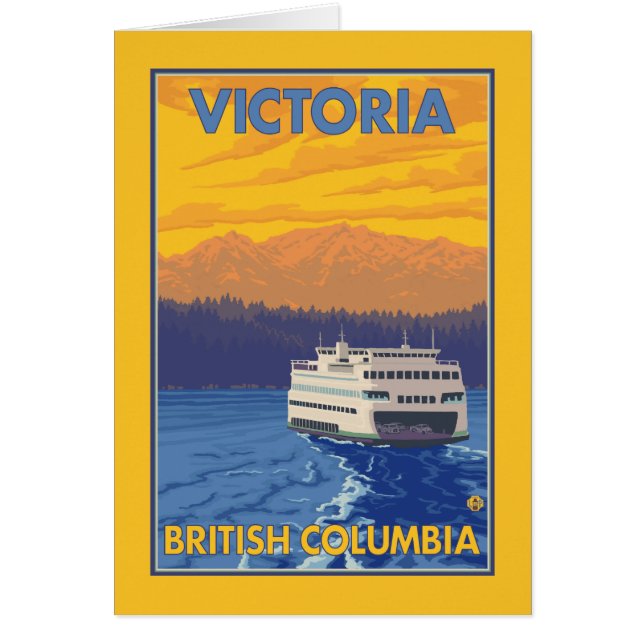 Fähre und Berge - Victoria, BC Kanada (Vorne)