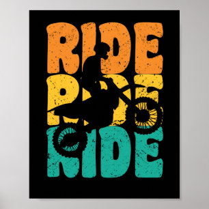 Fahre vintage Motocross Motorsport Retro Motorrad Poster