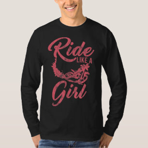 Fahre wie ein Mädchen Motorrad lustiges Geschenk T-Shirt