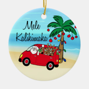 Fahren der tropischen hawaiischen keramik ornament