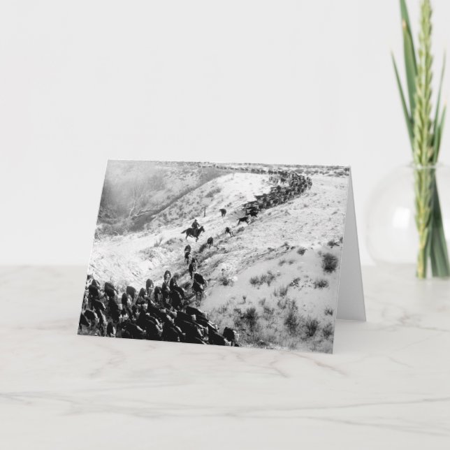 Fahren des Viehs im Winter Karte (Vorderseite)