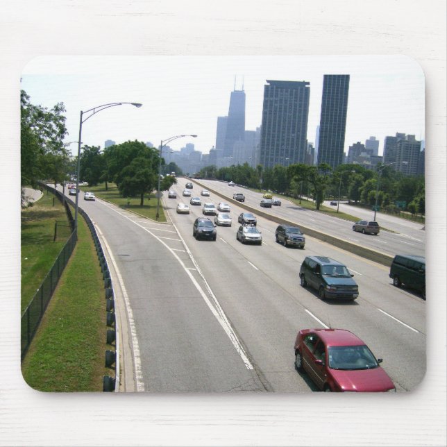 Fahren durch Chicago Rush Hour Traffic Mousepad (Vorne)