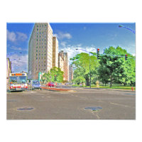 Fahren durch die Lincoln Avenue