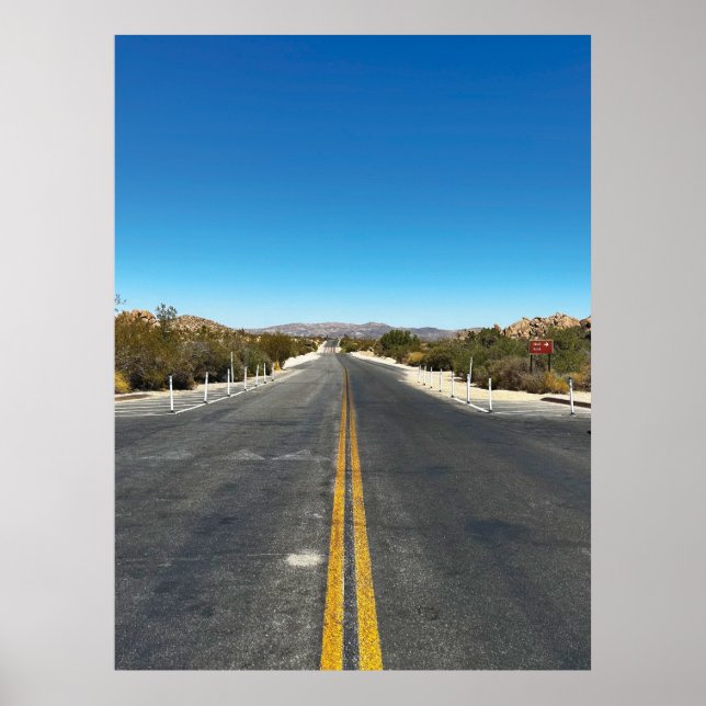 "Fahren durch Joshua Tree." Poster (Vorne)