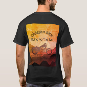 Fahren für den Sohn Retro-Sonnenuntergang Christli T-Shirt