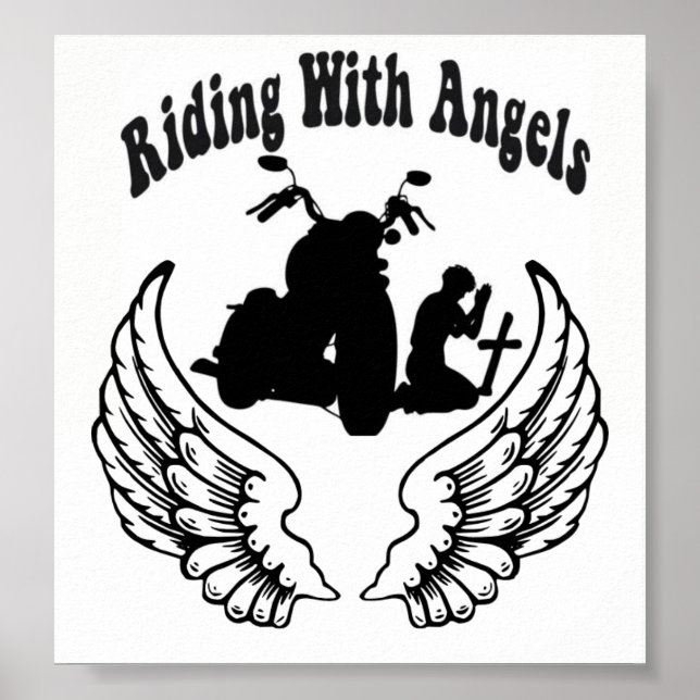 FAHREN MIT ANGELN FALLEN BIKERS POSTER (Vorne)