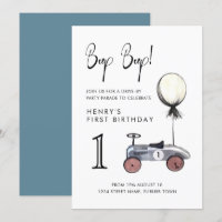 Fahren mit dem 1. Geburtstag Parade Retro Minimale