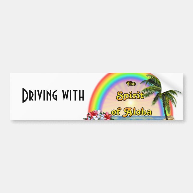 Fahren mit dem Geist von Aloha Autoaufkleber (Vorne)