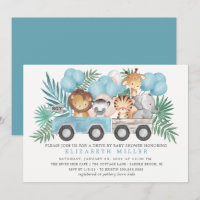 Fahren mit Jungle Animals Boys Baby Dusche