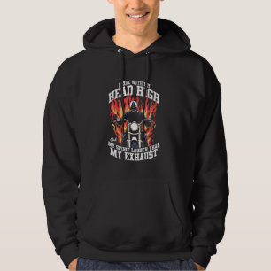 Fahren mit meinem Kopf hochgewachsenes Motorrad-De Hoodie