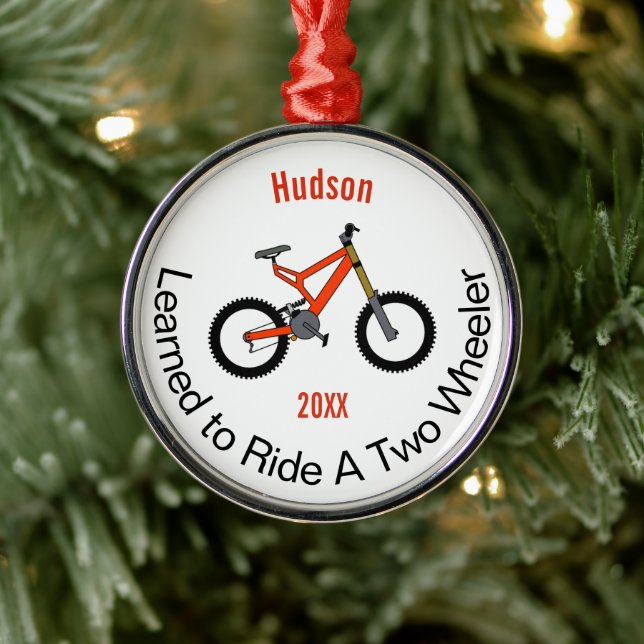 Fahren mit zwei Rädern Ornament Aus Metall (Baum)