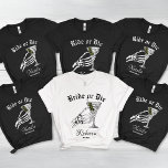 Fahren oder Die bis zum Tod machen wir Party Bache Tri-Blend Shirt<br><div class="desc">Machen Sie sich mit einer gotischen Drehung in unserem "Ride or Die Til Death Do We Party" Bachelorette Tri-Blend Shirt zum Party bereit. Dieses Shirt ist perfekt für einen Bachelorette-Bash im Halloween-Stil oder eine gotische Hochzeitsfeier geeignet und bietet ein feines "Ride Or Die"-Design, das eine Touch edlen Spaßes und Stil...</div>