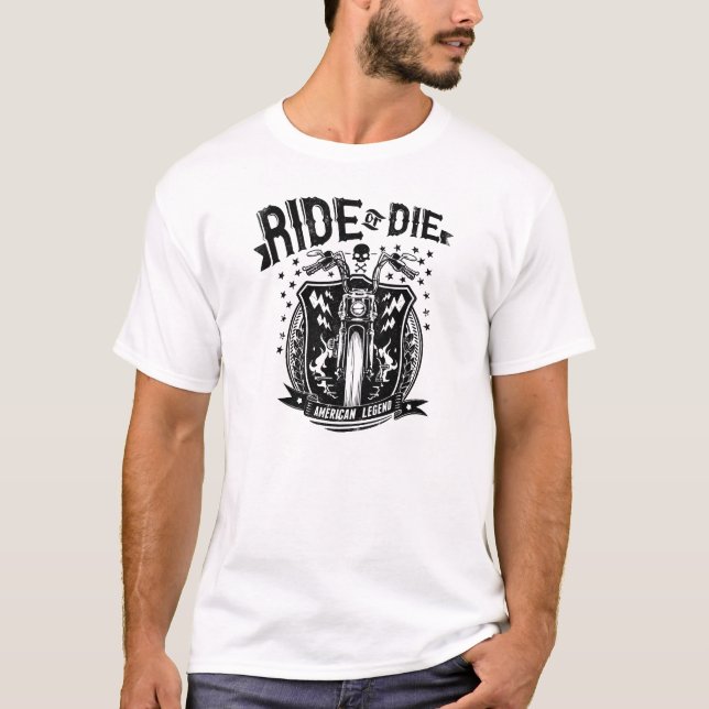 Fahren oder Die Motorrad T-Shirt (Vorderseite)