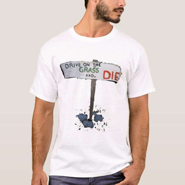 Fahren Sie auf das Gras und die 2 T-Shirt (Vorderseite)