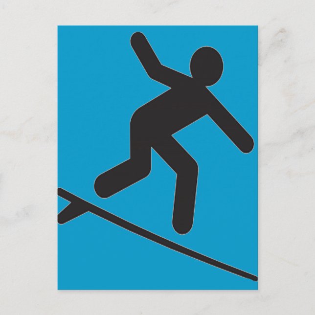 FAHREN SIE DEN WAVE-CARTOON POSTKARTE (Vorderseite)